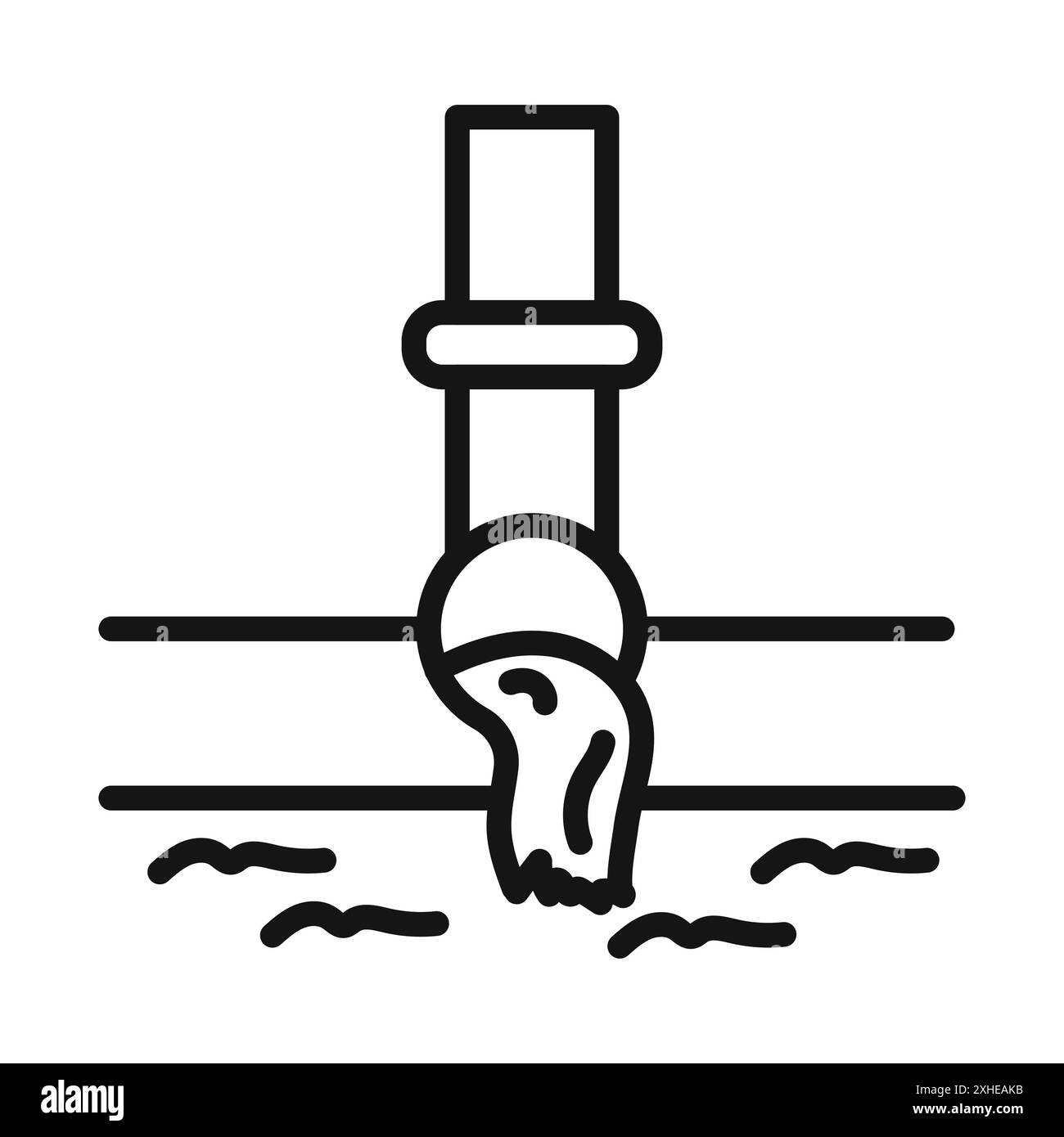 Icona di alimentazione dell'acqua simbolo vettoriale o collezione di set di simboli in bianco e nero Illustrazione Vettoriale