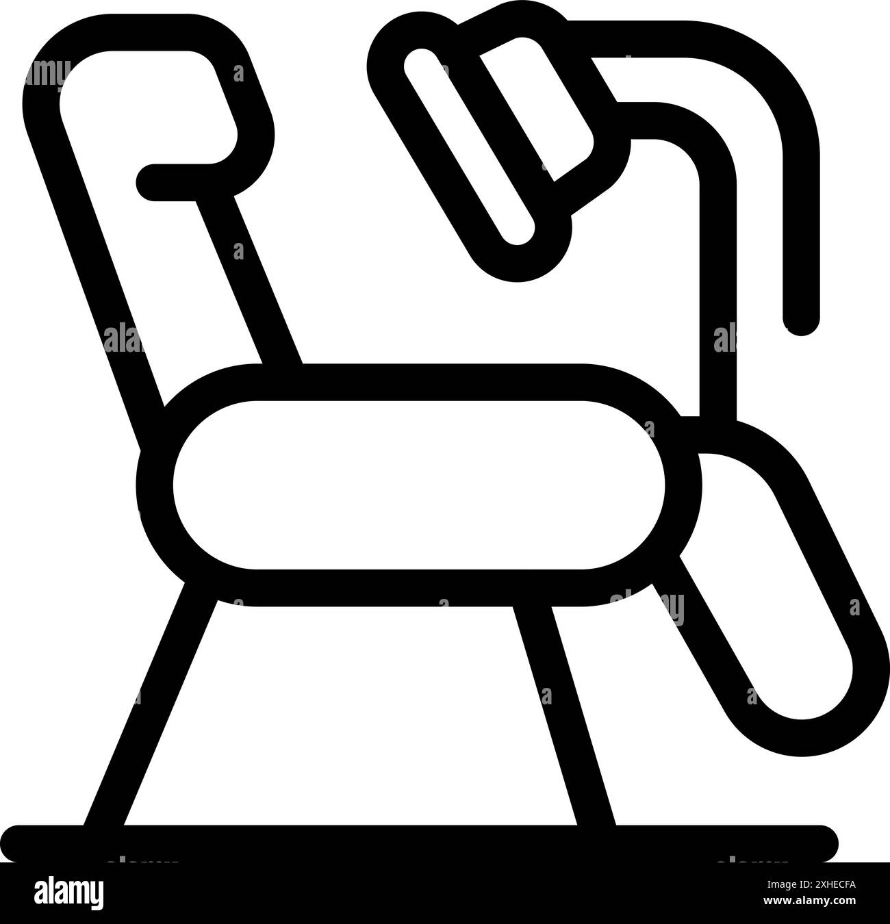 Sedia di ginecologia che presenta attrezzature mediche moderne per l'esame di salute delle donne UPS Illustrazione Vettoriale