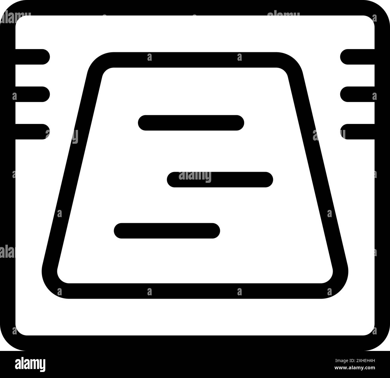 Semplice icona in bianco e nero di una cartuccia di videogiochi retrò che evoca nostalgia e intrattenimento Illustrazione Vettoriale