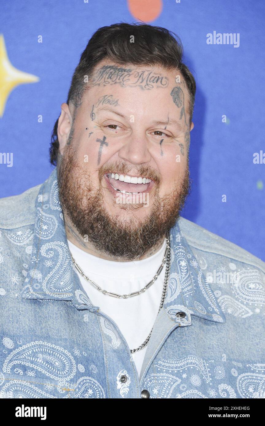 Jelly Roll agli arrivi per i Nickelodeon Kids Choice Awards 2024, Barker Hangar, Santa Monica, CA, 13 luglio, 2024. foto di: Elizabeth Goodenough/Everett Collection Foto Stock