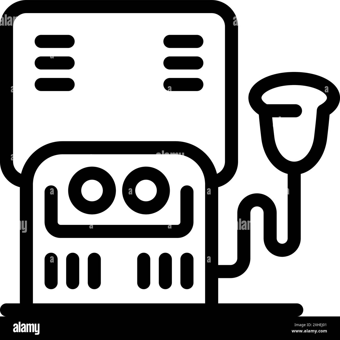 Macchina a ultrasuoni che esegue la scansione di una donna incinta, fornendo una visione del feto in via di sviluppo Illustrazione Vettoriale