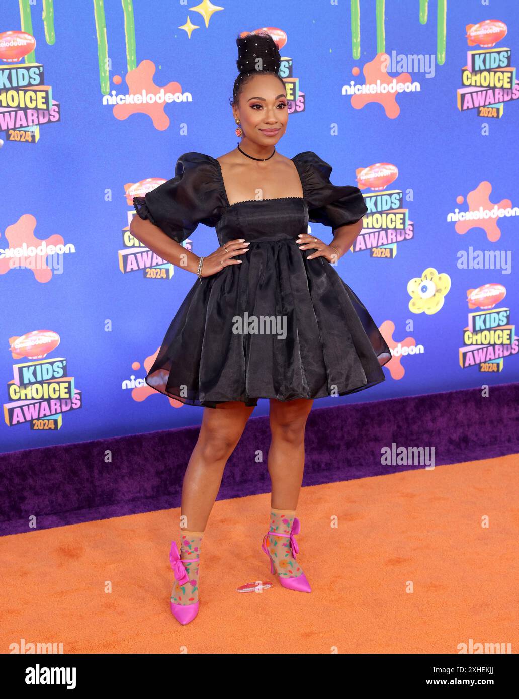 Santa Monica, Stati Uniti. 13 luglio 2024. Tiffany Daniels partecipa ai Nickelodeon's Kids' Choice Awards 2024 al Barker Hangar di Santa Monica sabato 13 luglio 2024. Foto di Greg Grudt/UPI credito: UPI/Alamy Live News Foto Stock