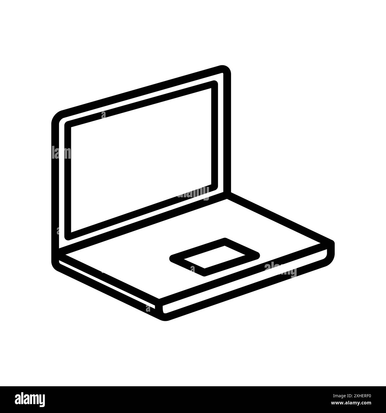 modello di disegno vettoriale dell'icona del laptop su sfondo bianco Illustrazione Vettoriale