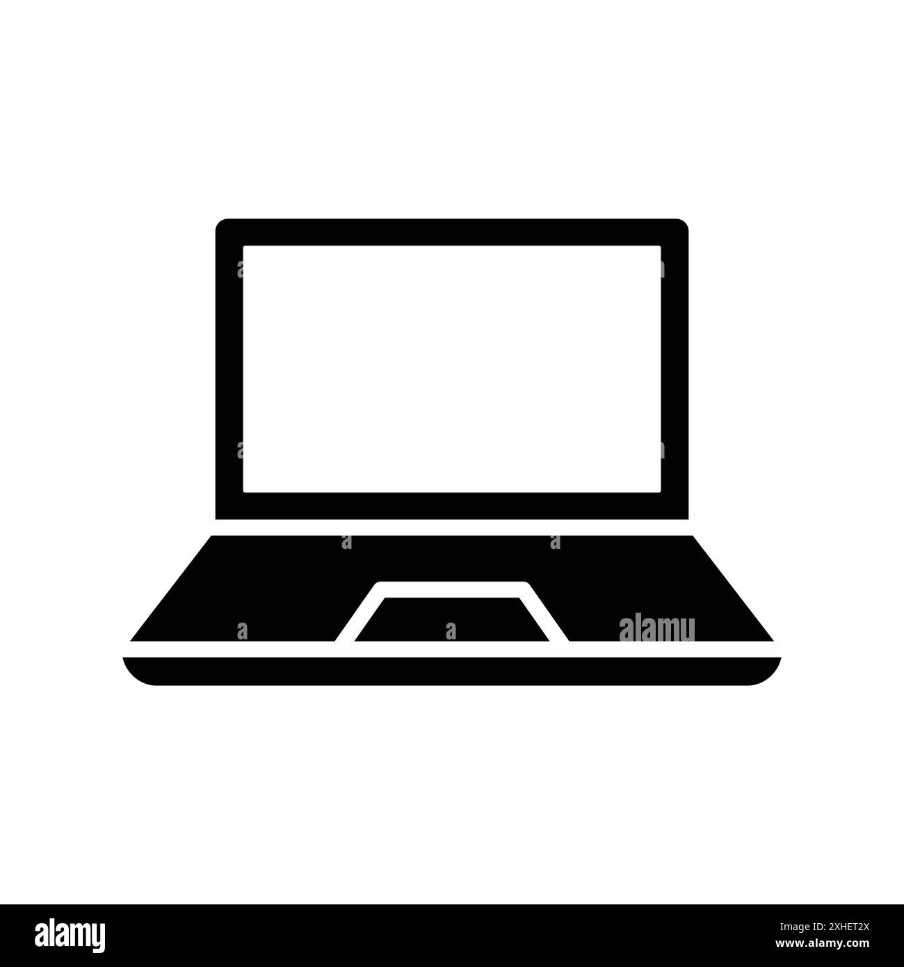 modello di disegno vettoriale dell'icona del laptop su sfondo bianco Illustrazione Vettoriale