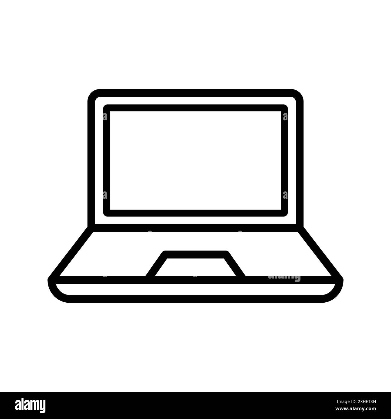 modello di disegno vettoriale dell'icona del laptop su sfondo bianco Illustrazione Vettoriale