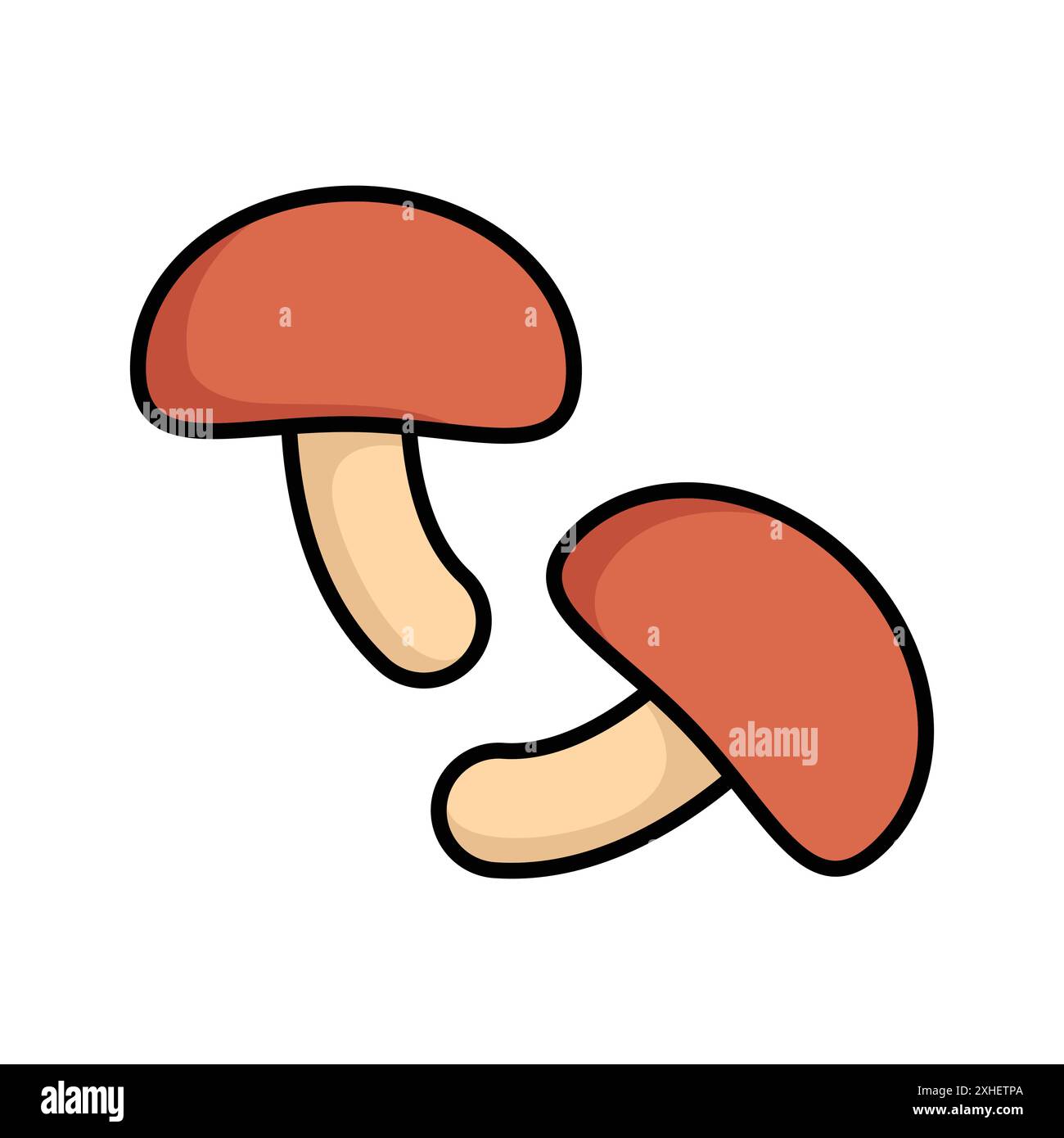 modello di disegno vettoriale con icona a fungo su sfondo bianco Illustrazione Vettoriale