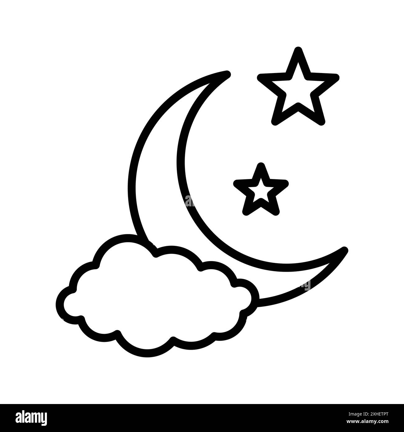modello di disegno vettoriale icona notturna su sfondo bianco Illustrazione Vettoriale