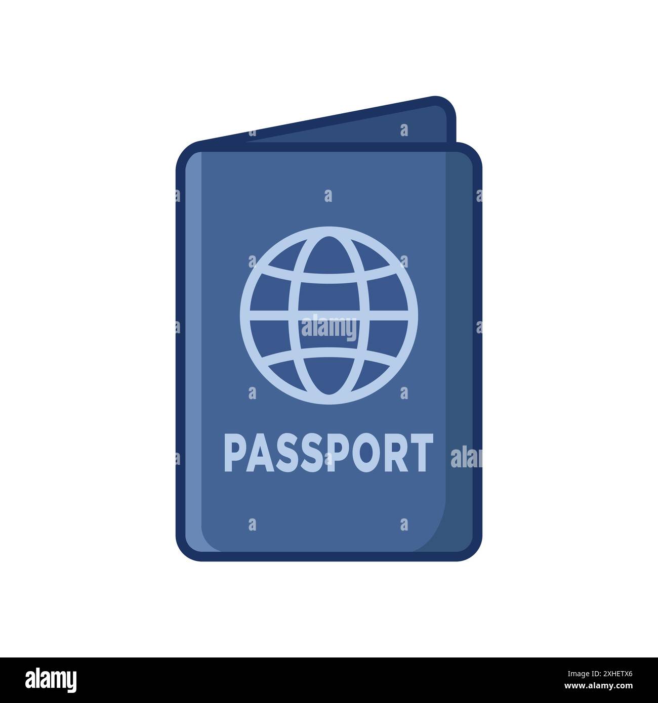 modello di disegno vettoriale dell'icona passport su sfondo bianco Illustrazione Vettoriale