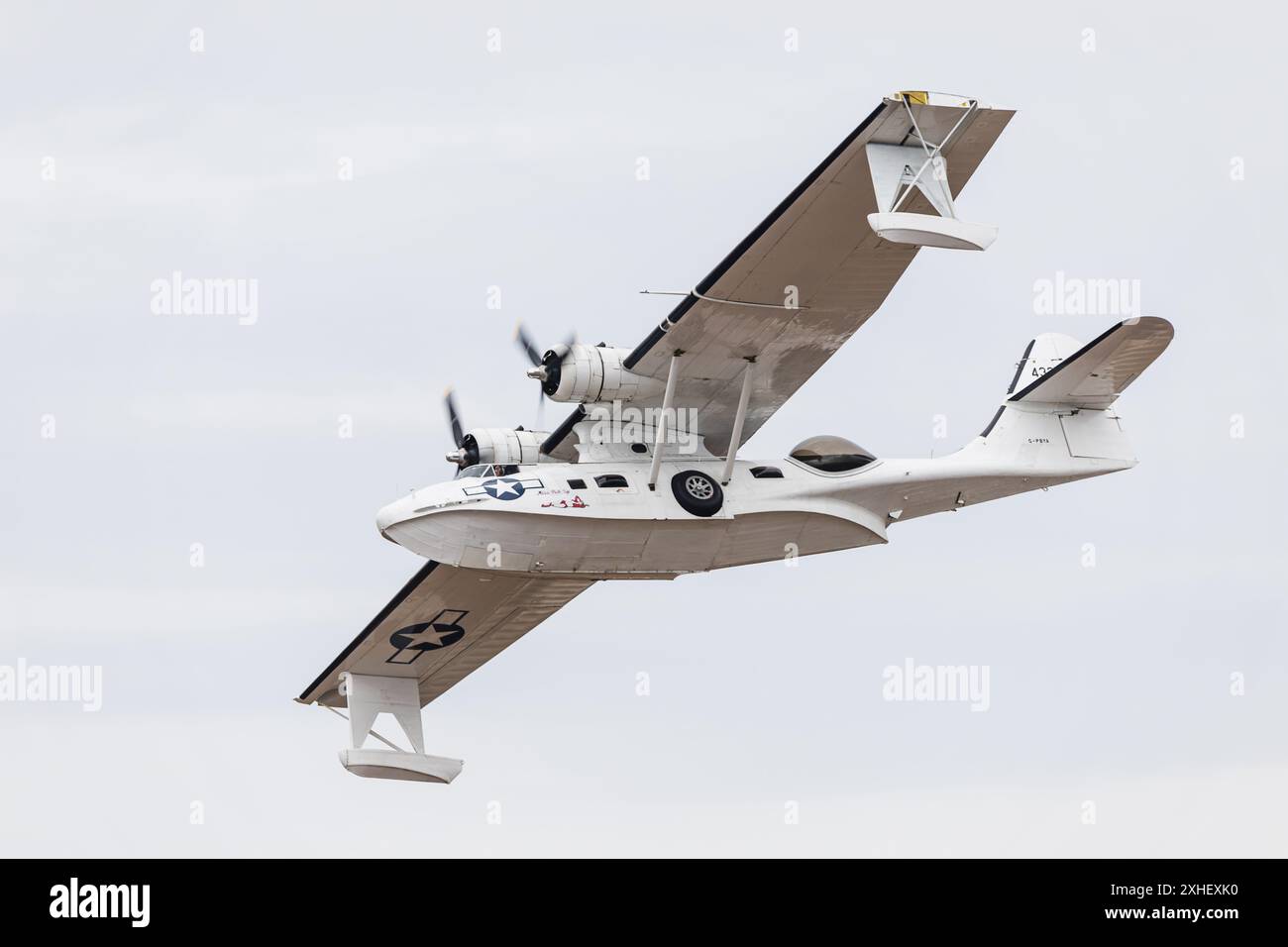 PBY-5A Catalina visto al Southport Airshow a Merseyside, in Inghilterra, il 13 luglio 2024. Foto Stock