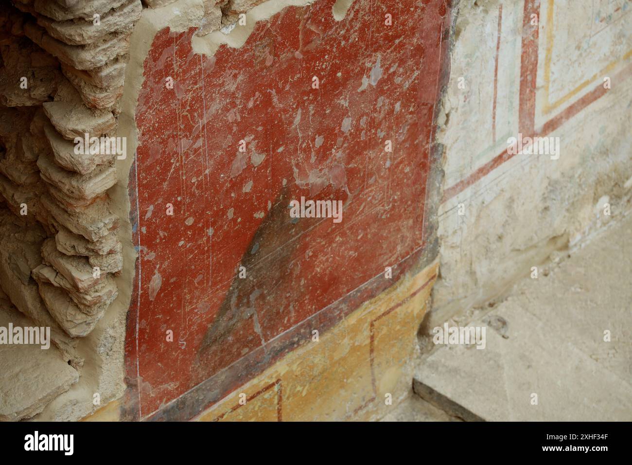 Decorazioni delle antiche case di Efeso, Turchia Foto Stock