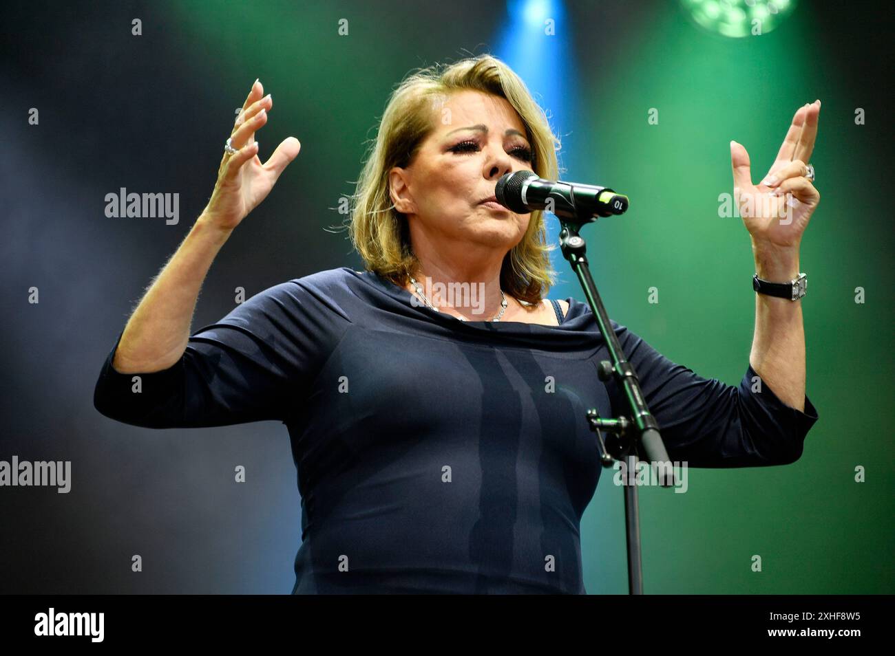 Sandra Live beim Berliner Rundfunk Open Air 2024 auf der Parkbühne Wuhlheide. Berlino, 13.07.2024 Foto Stock