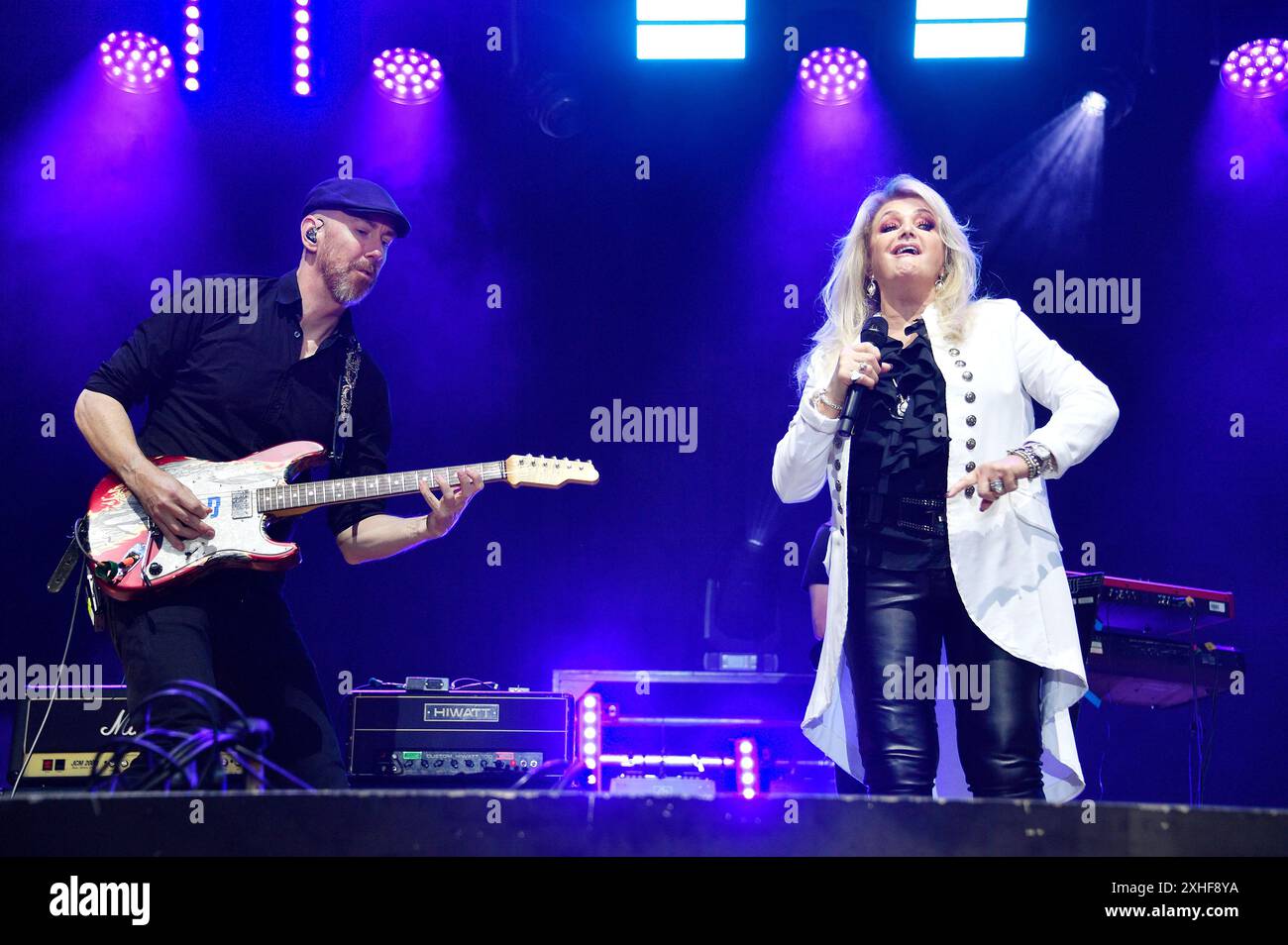 Bonnie Tyler live beim Berliner Rundfunk Open Air 2024 auf der Parkbühne Wuhlheide. Berlino, 13.07.2024 Foto Stock