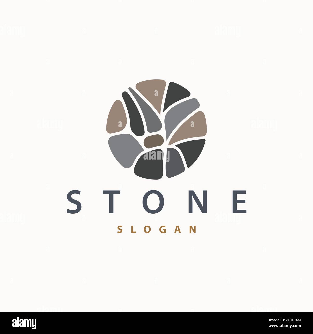 Logo Stone, design elegante di qualità, Stone Balance Vector, icona stepping Rock Walking Design illustrazione Illustrazione Vettoriale