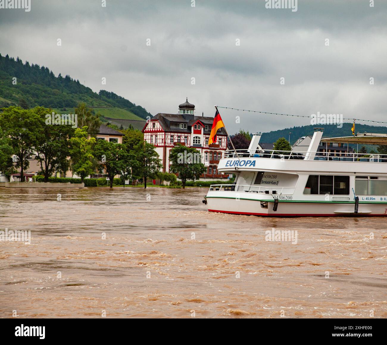 Mosel Valley allagata maggio 2024 Foto Stock
