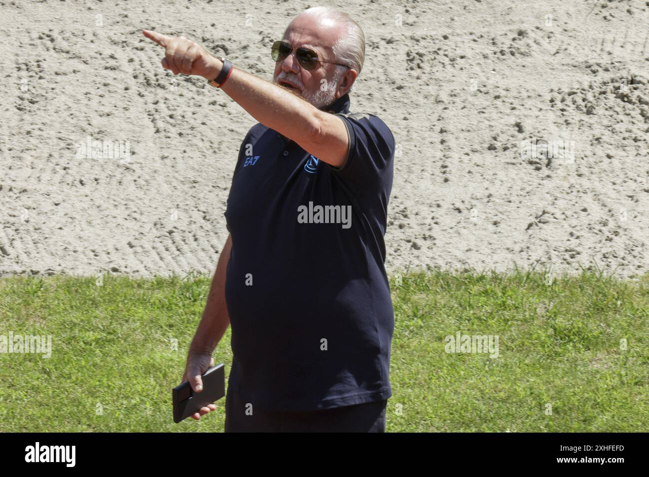 Aurelio De Laurentiis, presidente della SSC Napoli, durante il training camp di pre-stagione 2024-25 in val di sole in Trentino, Dimaro Folgarida&#XA;&#XA; Foto Stock