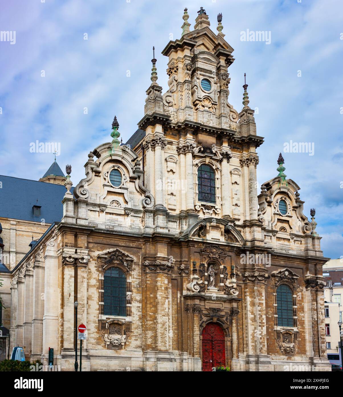 Bruxelles, Belgio - 6 luglio 2010: Chiesa di San Giovanni Battista al Béguinage. Edificio religioso cattolico costruito nel barocco italo-fiammingo Foto Stock