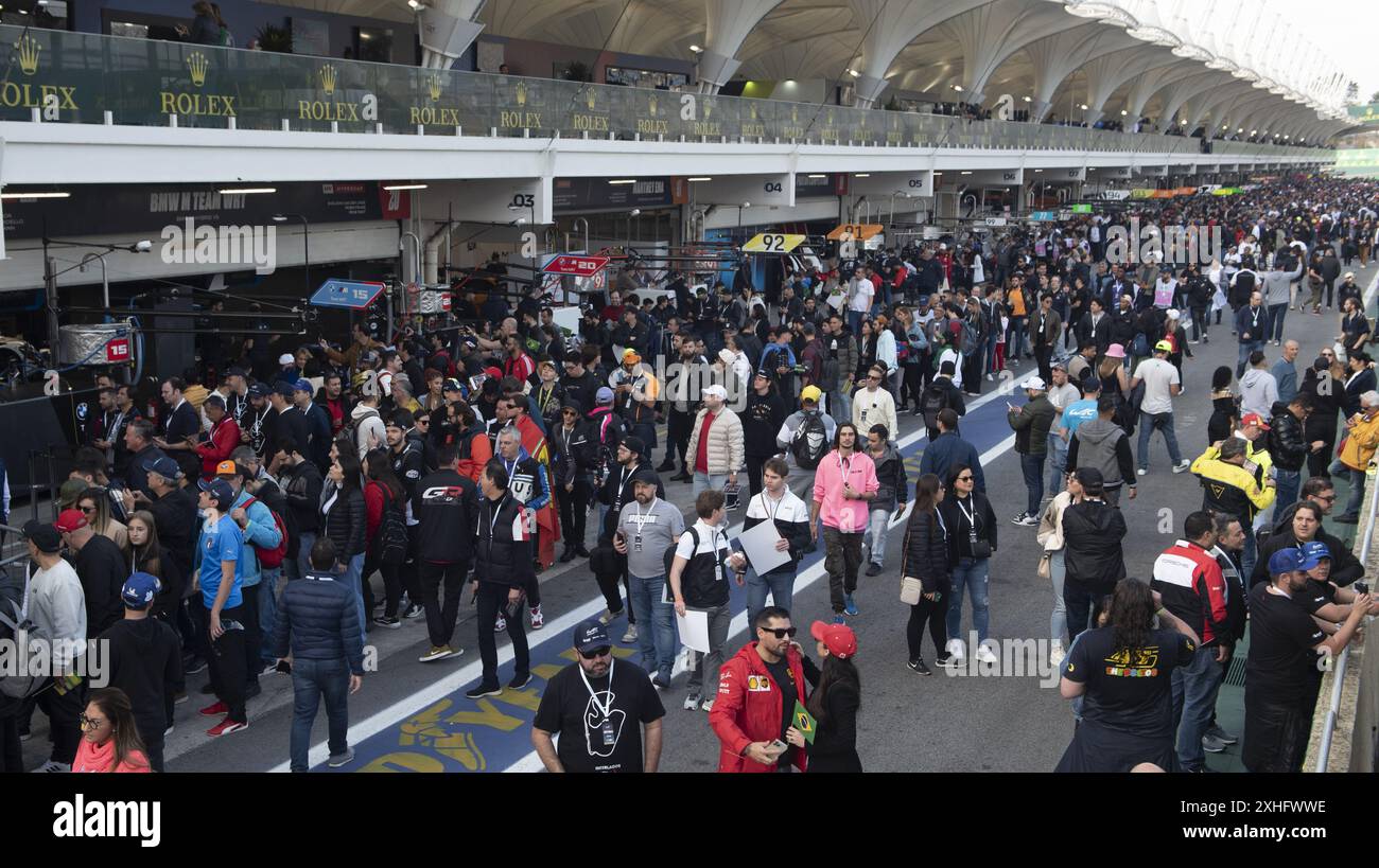 SP - SAO PAULO - 14/07/2024 - FIA World Edurance Championship 6 ORE DI San Paolo - Pit a piedi prima della gara all'autodromo de Interlagos per la 6 ore di San Paolo. Foto: Anderson Romao/AGIF (foto di Anderson Rom&#xe3;o/AGIF/Sipa USA) Foto Stock