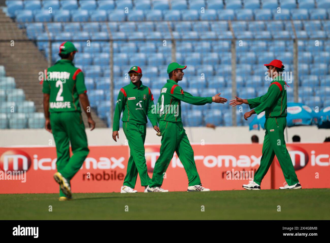 Bangladesh-Zimbabwe First One Day Inter National (ODI) Match of Five Match Series allo Sher-e-Bangla National Cricket Stadium di Mirpur, Dhaka, Banglade Foto Stock