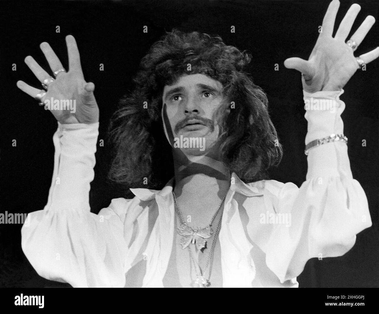 DAVID BYRON cantante in Uriah Heep 1976 Foto Stock