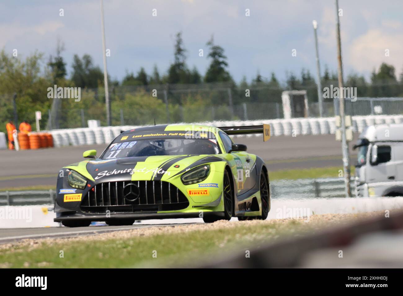 #11 Marcel Marchewicz (DEU) /Julian Hansens (DEU), Mercedes-AMG GT3, Team: Schnitzelalm Racing (DEU), Motorsport, ADAC GT Masters, Nuerburgring, Rennen 5, Samstag, 13.07.2024 foto: Eibner-Pressefoto/Juergen Augst Foto Stock