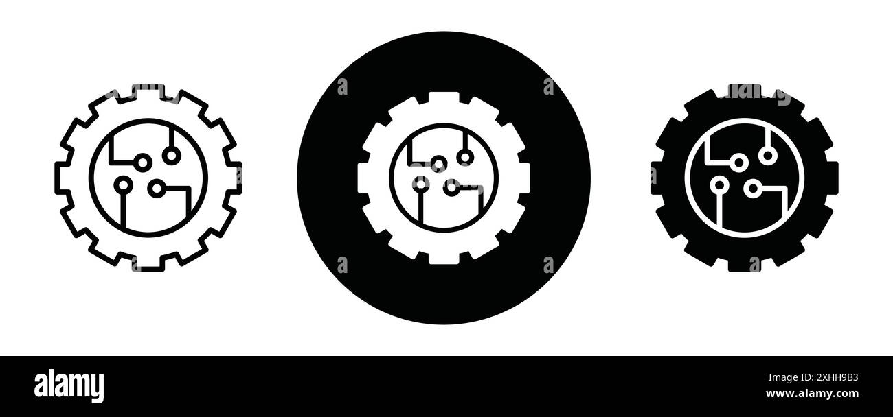 ETL Icon Black line art Vector in bianco e nero contorno set segno di raccolta Illustrazione Vettoriale