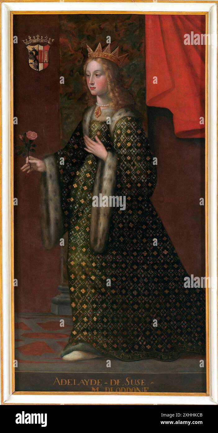 Ritratto di Adelaide De SUSE ( di Susa ) (Torino, 1016 – Canischio, 19 dicembre 1091) moglie di Oddone di Savoia Foto Stock