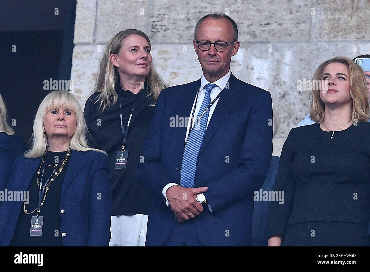 Berlino, Germania. 14 luglio 2024. Fussball UEFA EURO 2024 finale spagnolo - Inghilterra am 14.07.2024 im Olympiastadion Berlino Berlino Friedrich Merz foto: Revierfoto credito: ddp media GmbH/Alamy Live News Foto Stock