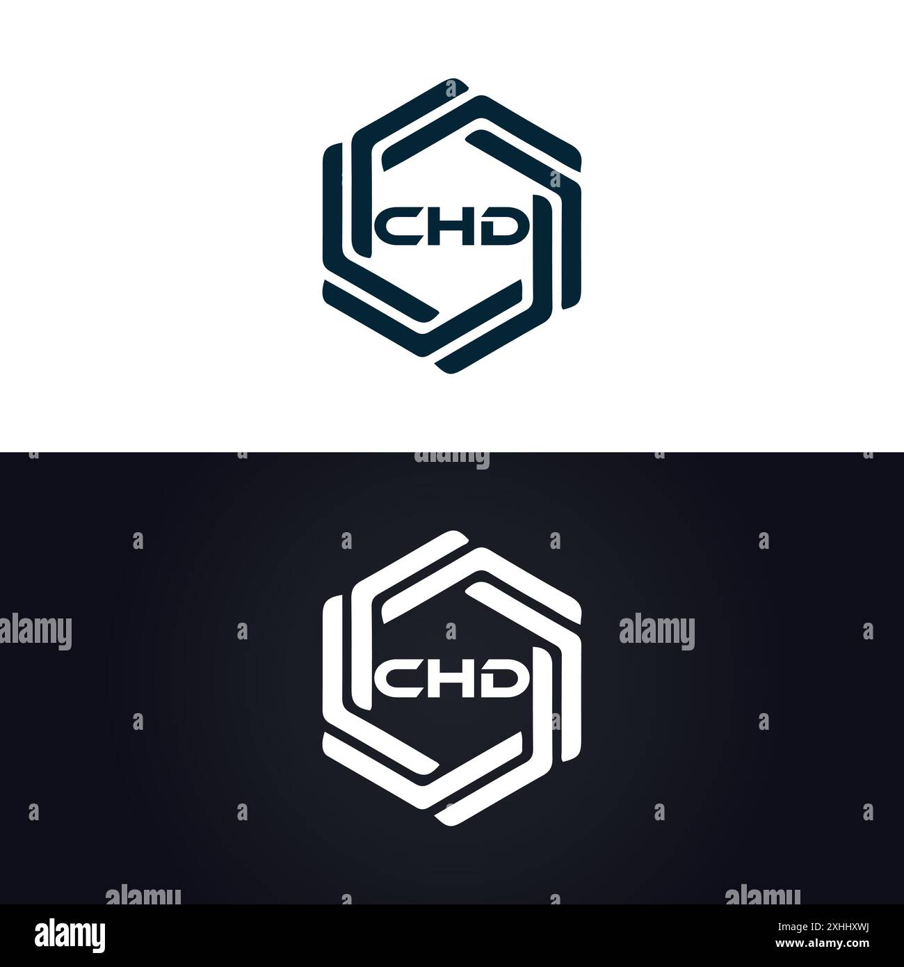 Logo CHD. DESIGN C H D. Lettera CHD bianca. Design con logo CHD, lettera C H D. Logo C H D Letter in ORO, LOGO GOLDEN, TRE, stile. set di logo letter Illustrazione Vettoriale