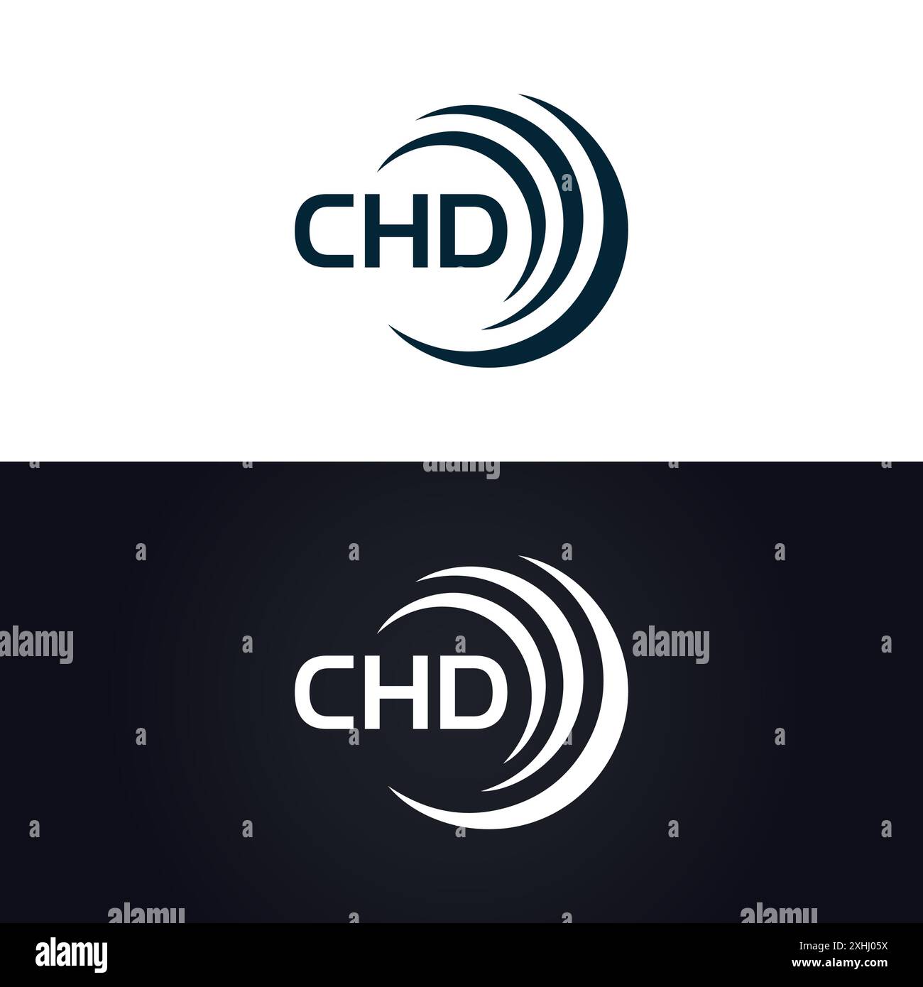 Logo CHD. DESIGN C H D. Lettera CHD bianca. Design con logo CHD, lettera C H D. Logo C H D Letter in ORO, LOGO GOLDEN, TRE, stile. set di logo letter Illustrazione Vettoriale