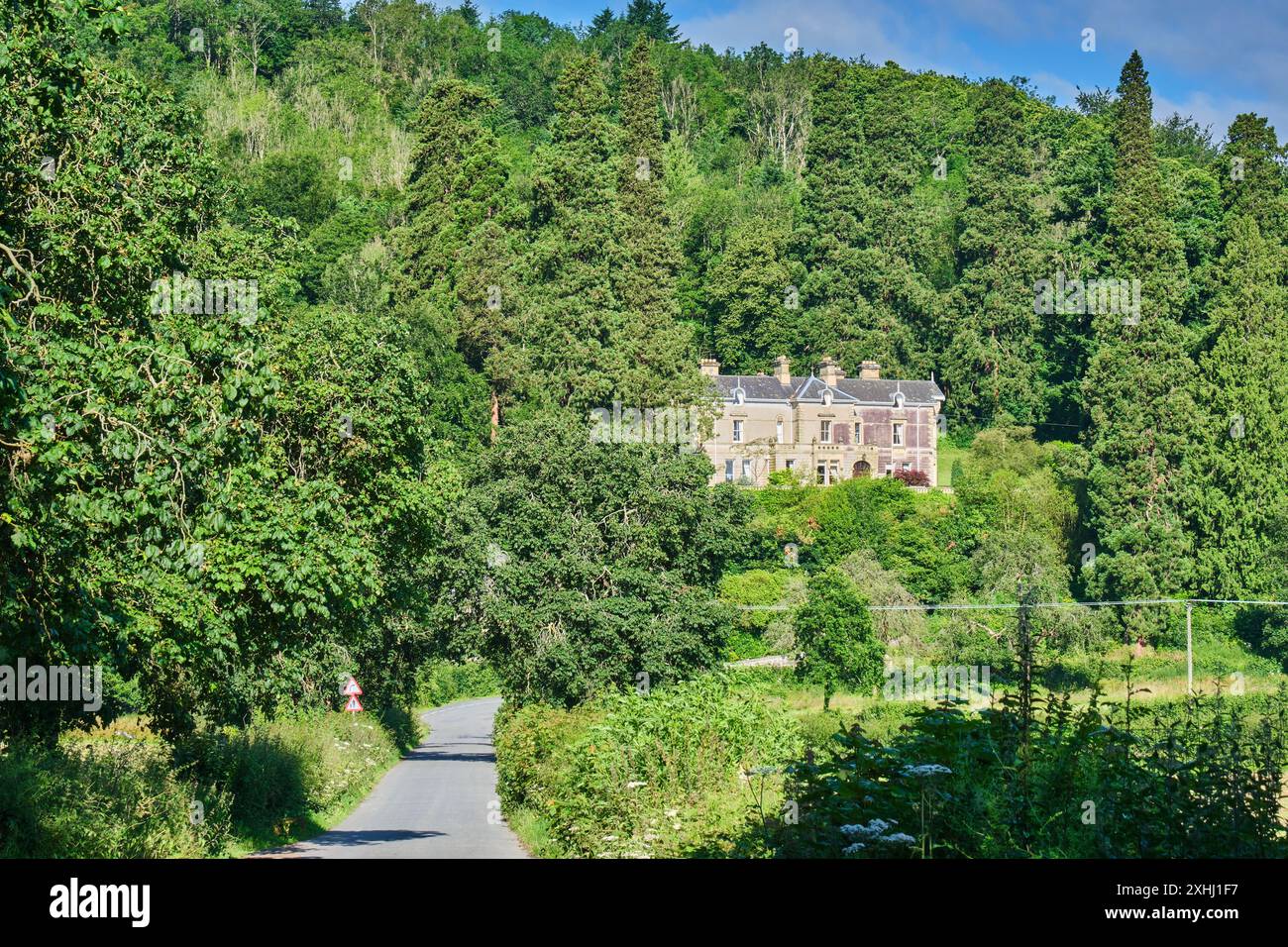 Broneirion, costruito da David Davies, e ora di proprietà di Girlguiding Cymru, a Llandinam, vicino a Newtown, Powys, Galles Foto Stock