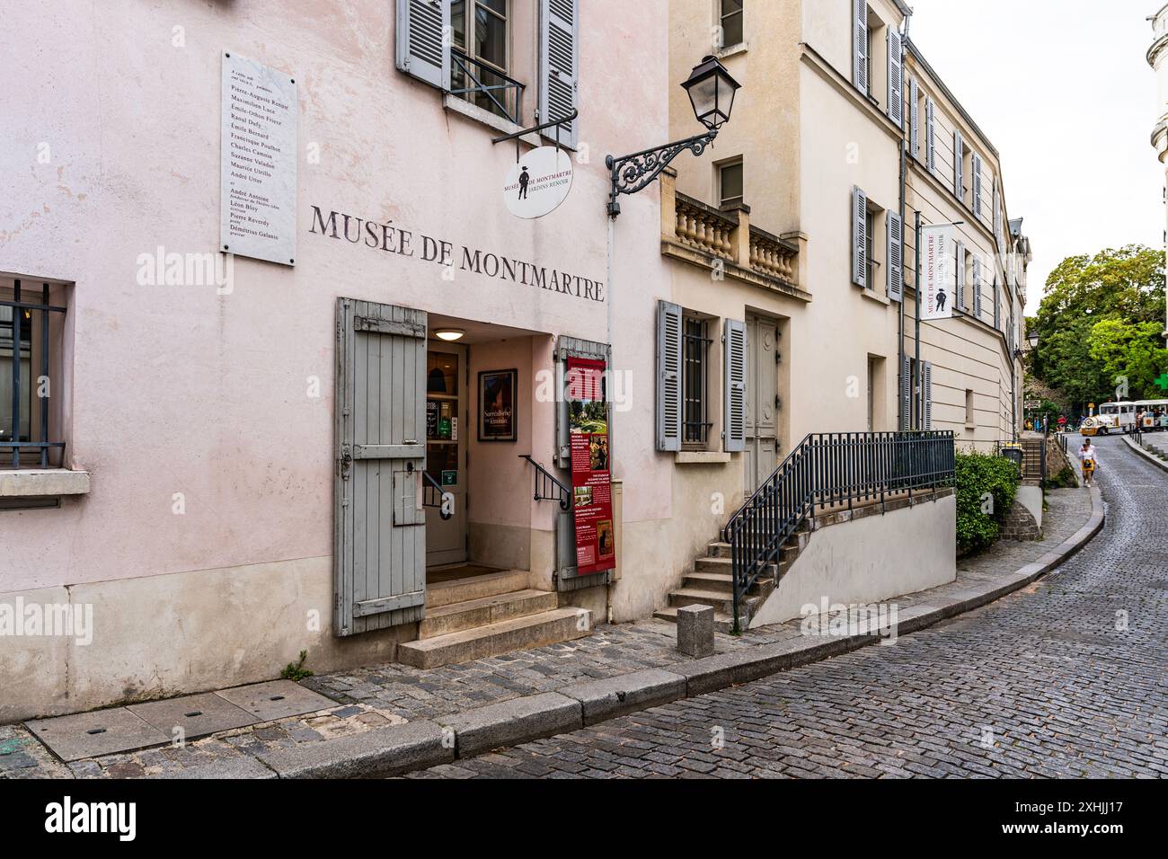 L'ingresso del Musée de Montmartre (Museo Montmartre) in rue Cortot nel 18° arrondissement di Parigi, Francia. Foto Stock