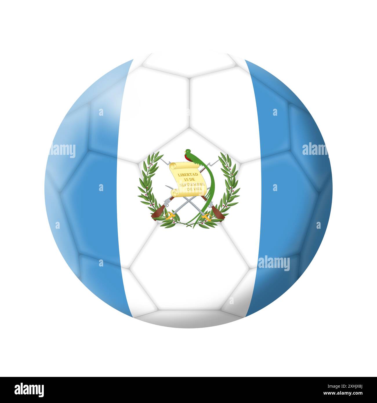 Pallone da calcio del Guatemala con percorso di ritaglio Foto Stock