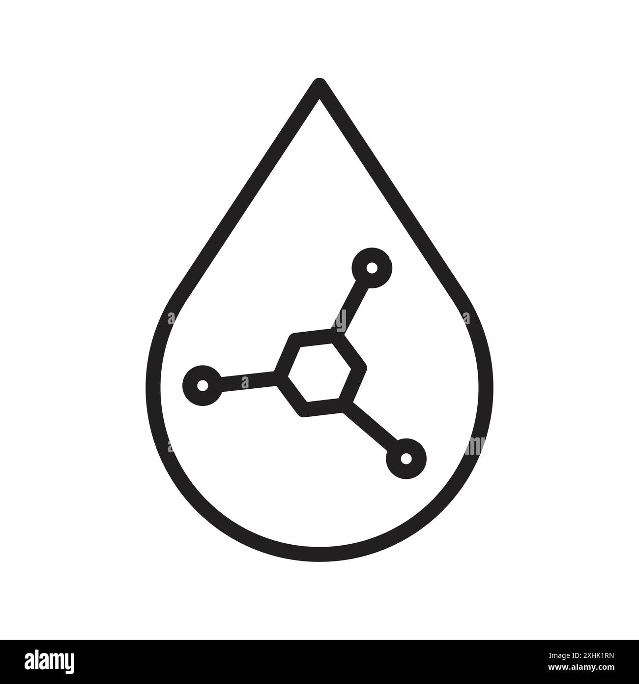 Icona del retinolo Vector grafico a linee nere in bianco e nero segno di raccolta del set di contorni Illustrazione Vettoriale