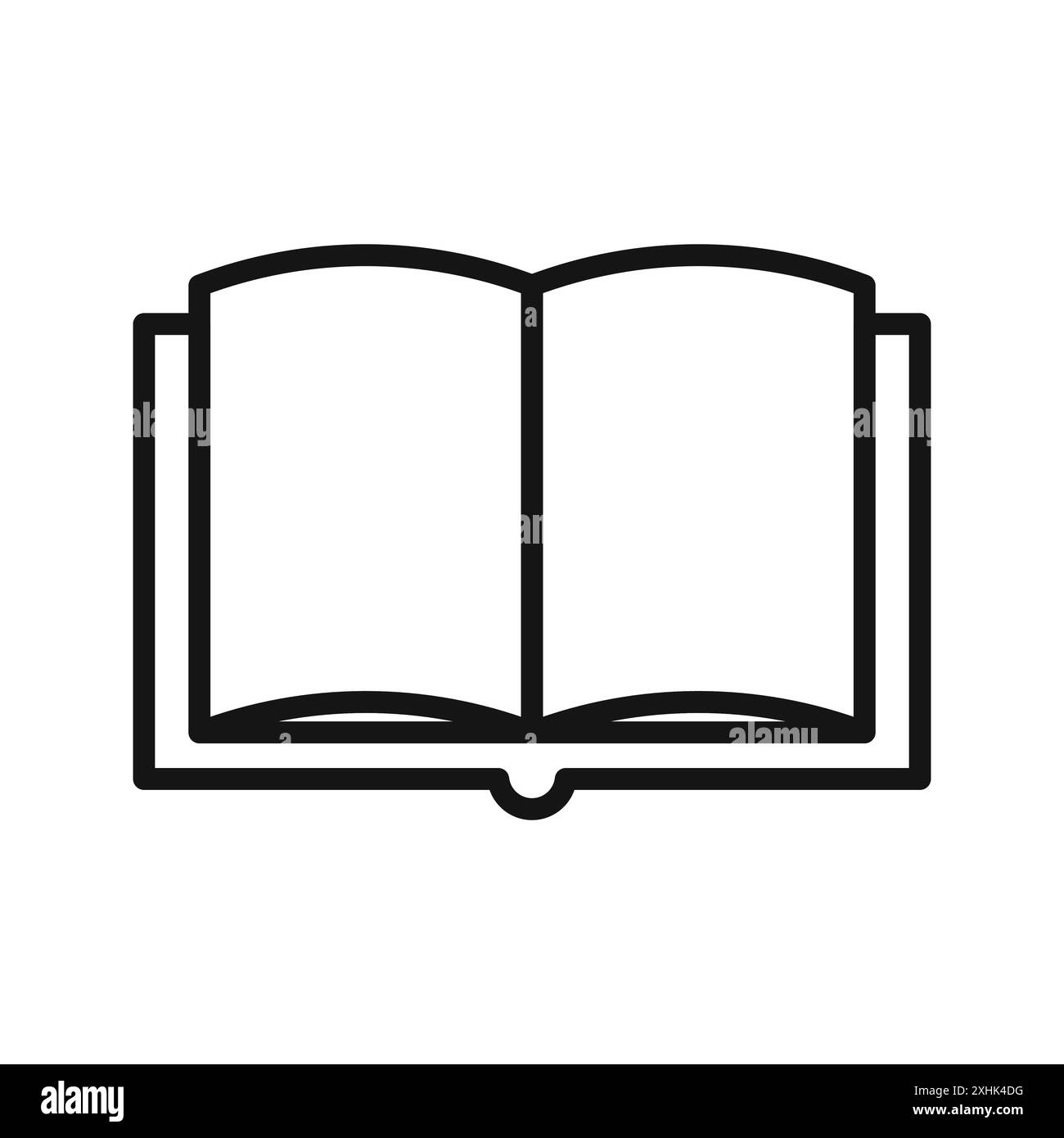 Icona di apertura del libro vettore grafico linea nera in bianco e nero segno di raccolta del set di contorni Illustrazione Vettoriale