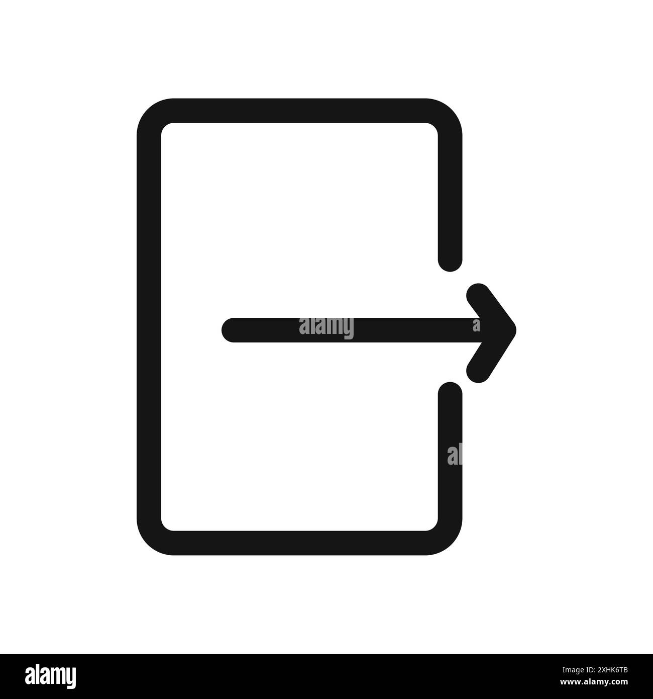 Icona Disconnetti vettore grafico linea nera in bianco e nero segno di raccolta del set di contorni Illustrazione Vettoriale