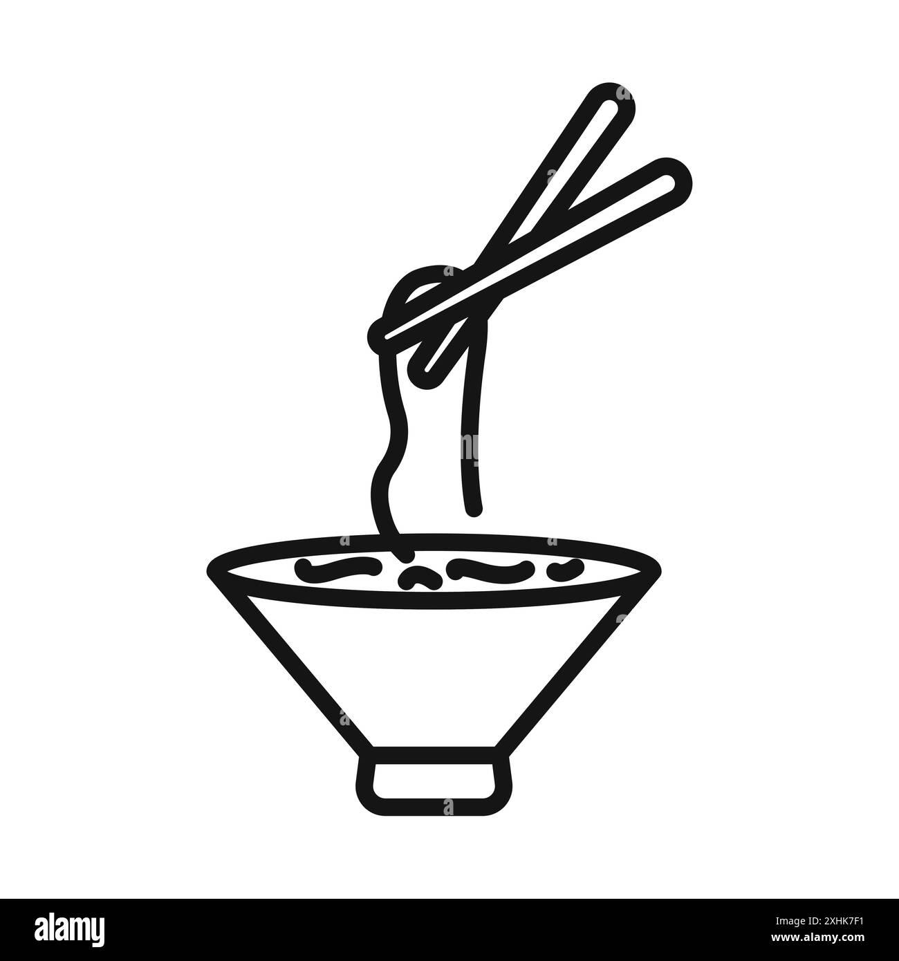 Icona Noodles Vector grafico linea nera in bianco e nero segno di collezione set contorno Illustrazione Vettoriale Icona Noodles Vector grafico linea nera in bianco e nero segno di collezione set contorno Illustrazione Vettoriale