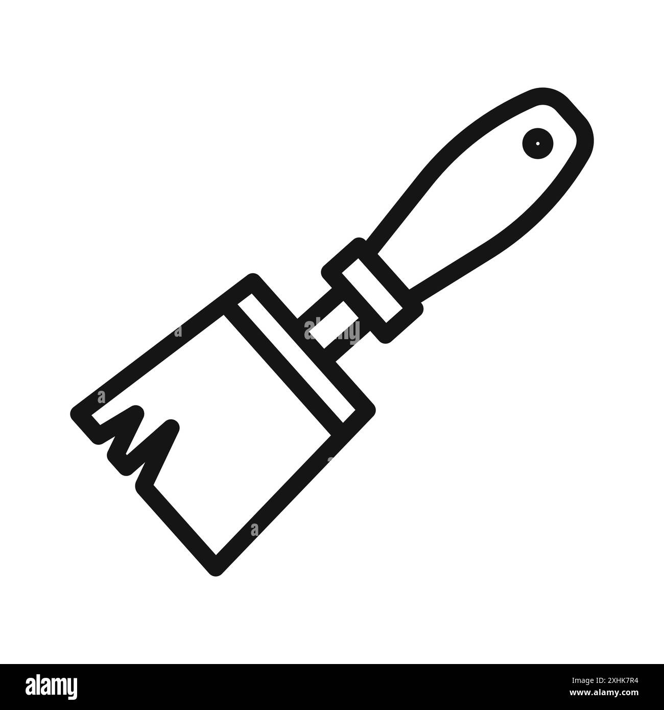 Icona del pennello segno di raccolta del set di contorni in bianco e nero Illustrazione Vettoriale