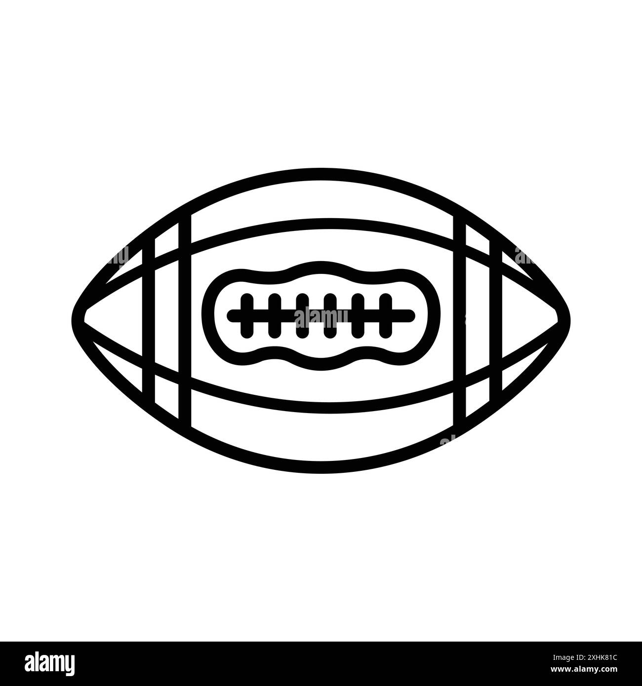 modello di disegno vettoriale per icone del football americano su sfondo bianco Illustrazione Vettoriale
