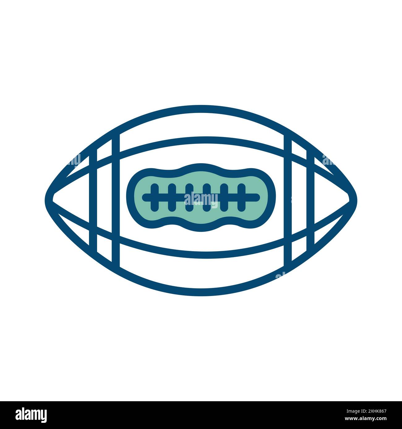 modello di disegno vettoriale per icone del football americano su sfondo bianco Illustrazione Vettoriale