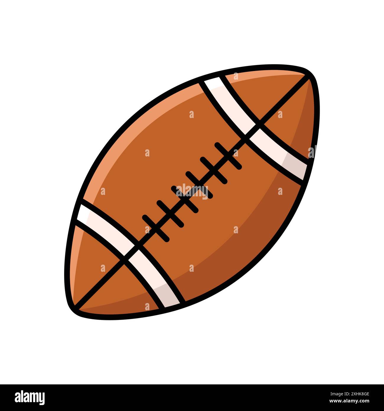 modello di disegno vettoriale per icone del football americano su sfondo bianco Illustrazione Vettoriale