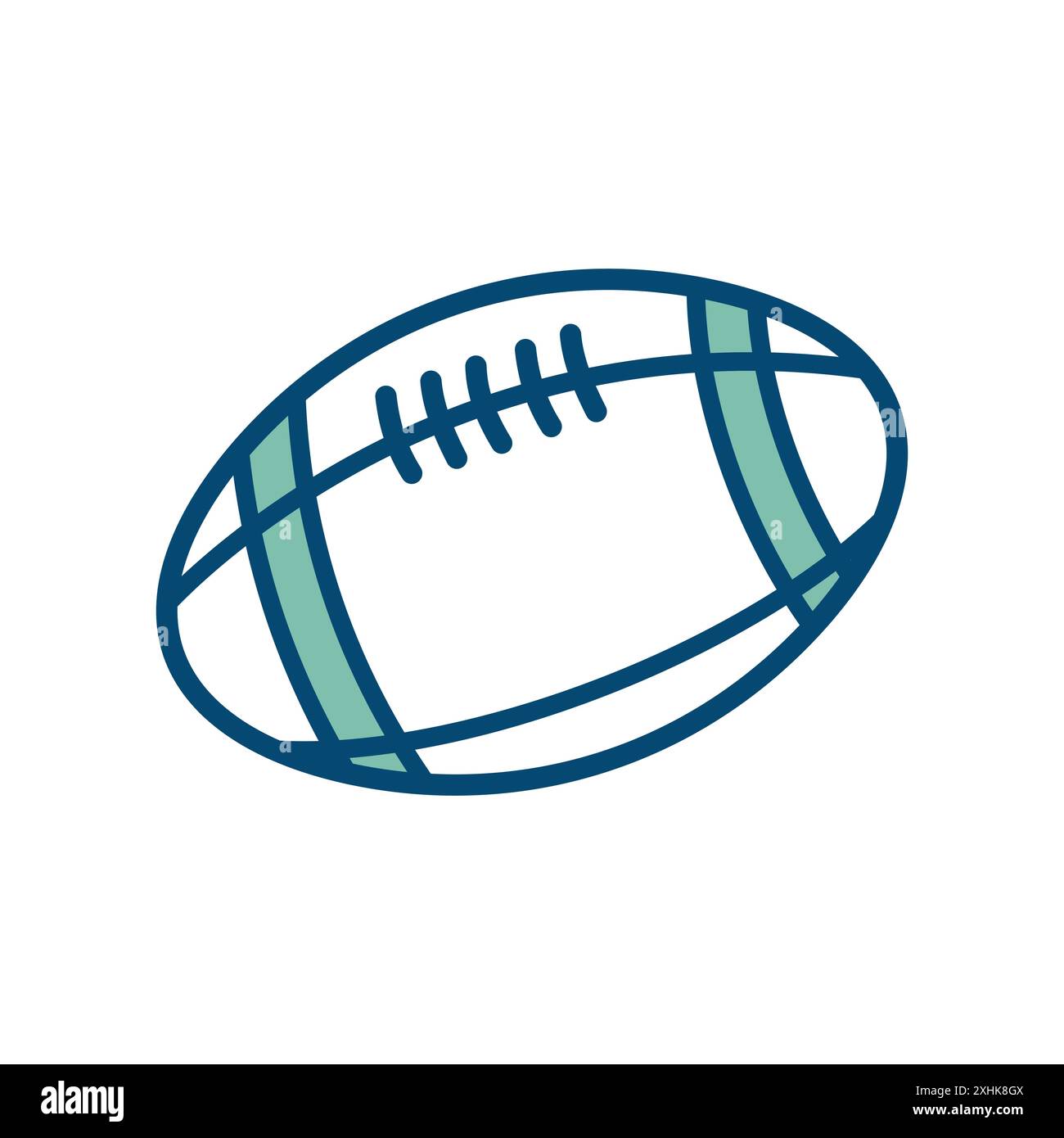 modello di disegno vettoriale per icone del football americano su sfondo bianco Illustrazione Vettoriale