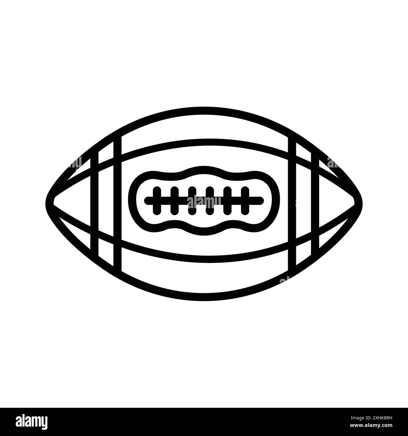 modello di disegno vettoriale per icone del football americano su sfondo bianco Illustrazione Vettoriale