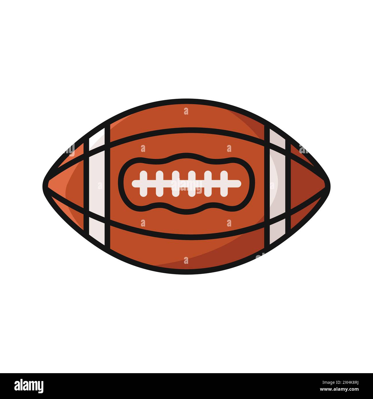 modello di disegno vettoriale per icone del football americano su sfondo bianco Illustrazione Vettoriale