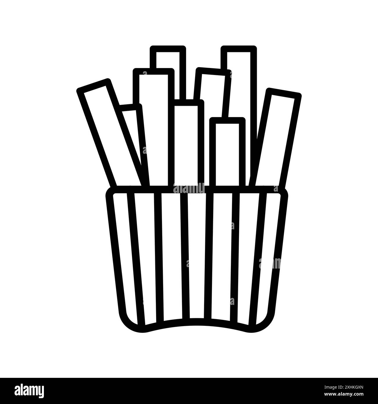 modello di design vettoriale icona patatine fritte su sfondo bianco Illustrazione Vettoriale