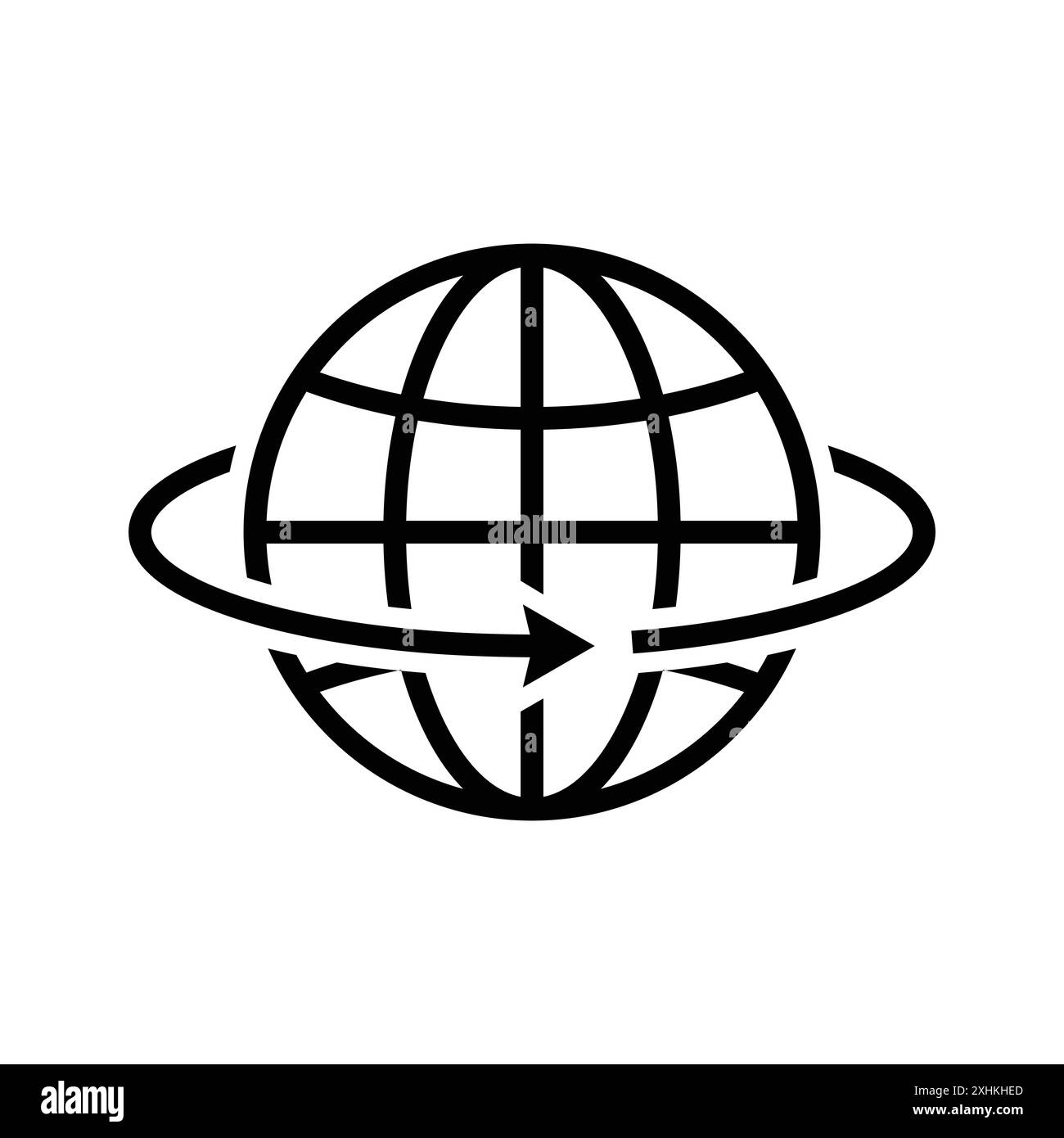 modello di disegno vettoriale dell'icona del globo internet su sfondo bianco Illustrazione Vettoriale