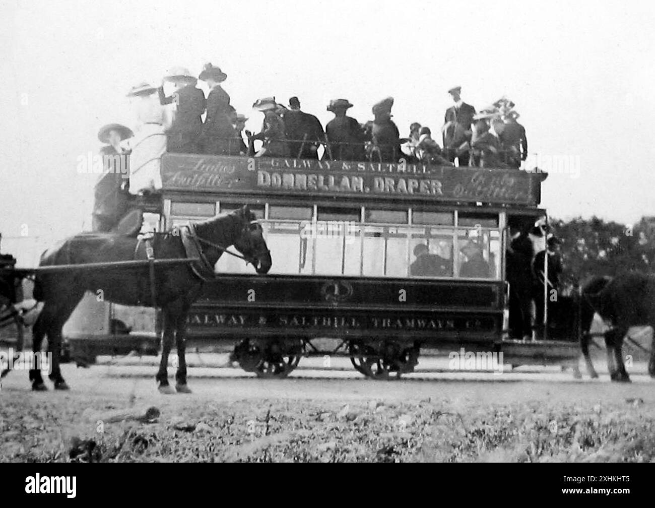 Galway e Salthill Tramway, Irlanda, periodo vittoriano Foto Stock