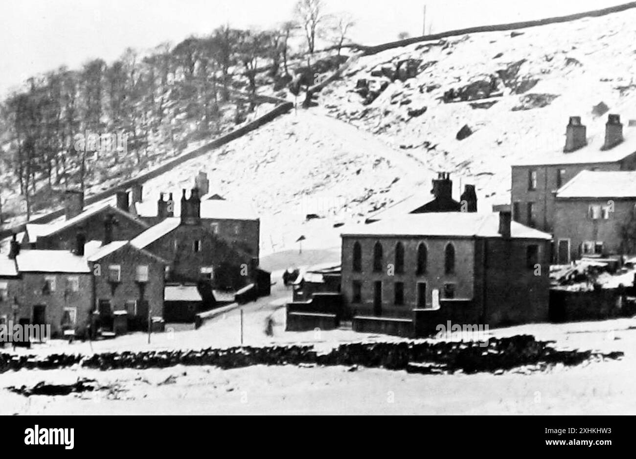 Baildon Green, Yorkshire, in inverno, all'inizio degli anni '1900 Foto Stock