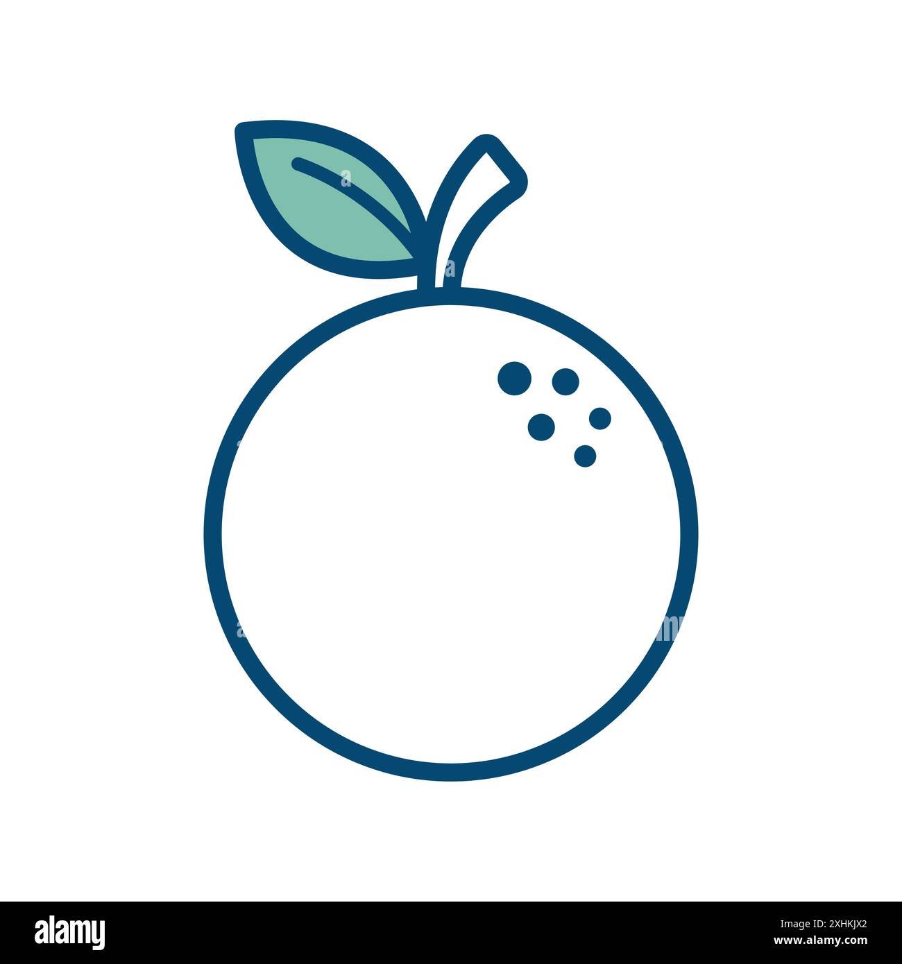 modello di disegno vettoriale icona frutta arancione su sfondo bianco Illustrazione Vettoriale