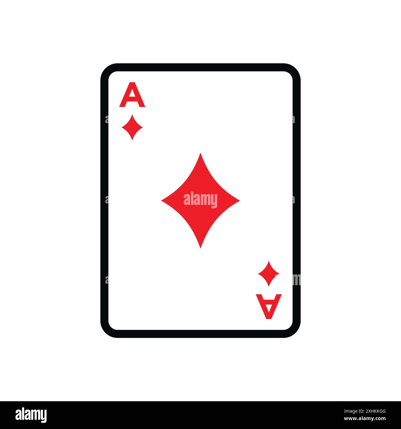 modello di disegno vettoriale dell'icona della poker card su sfondo bianco Illustrazione Vettoriale