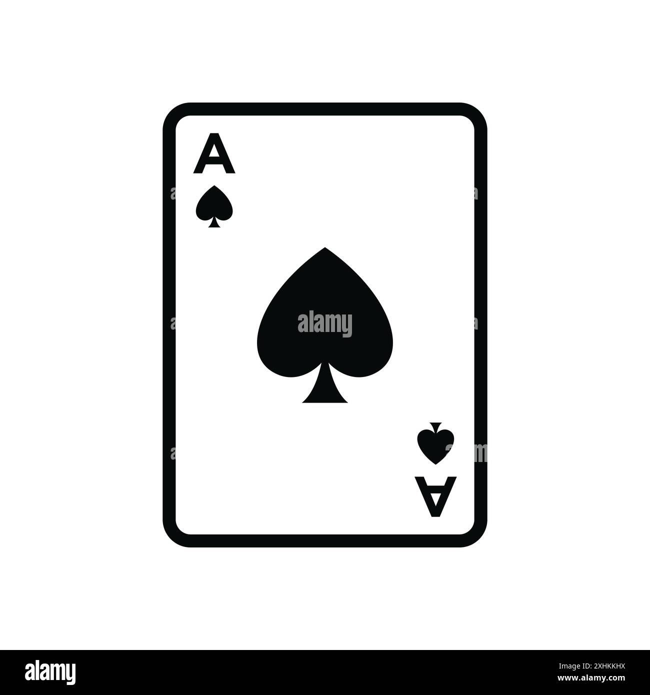 modello di disegno vettoriale dell'icona della poker card su sfondo bianco Illustrazione Vettoriale